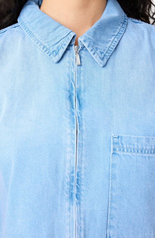 Tt Studios Lindsey Cropped Denim Shirt In Brown
