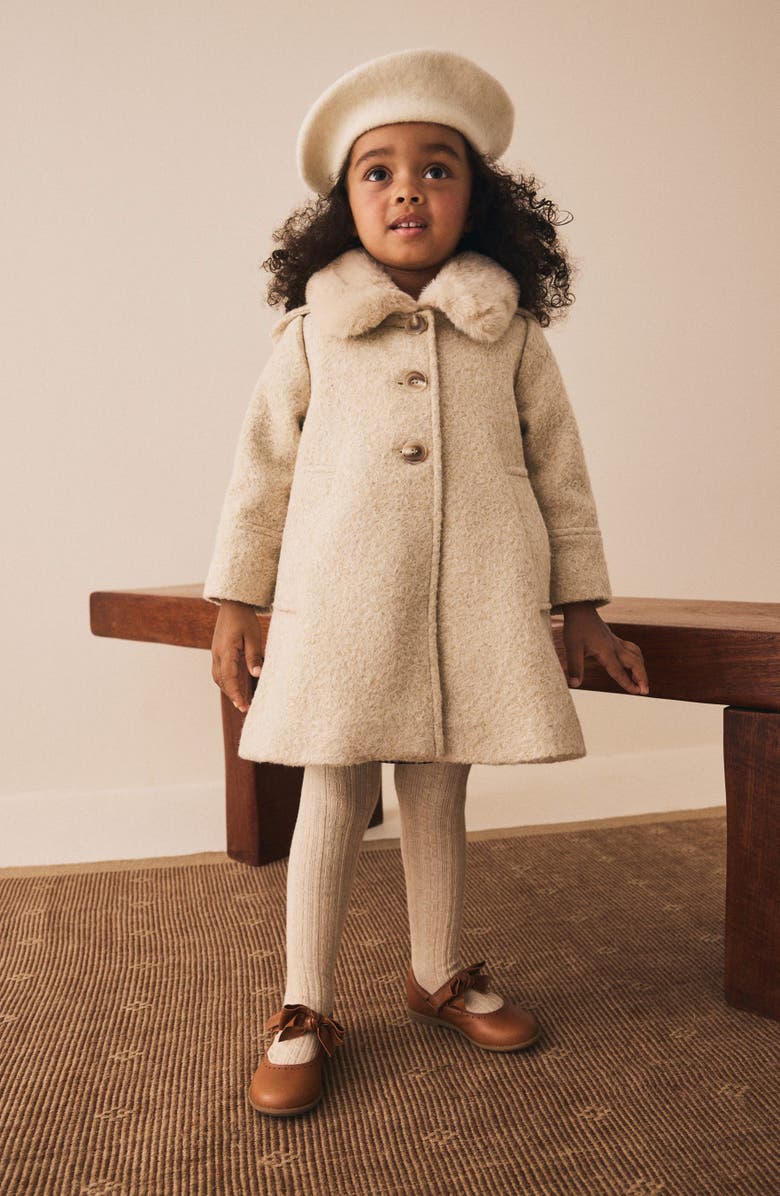 NEXT Kids' Faux Fur Collar Coat, Alternate, color, 