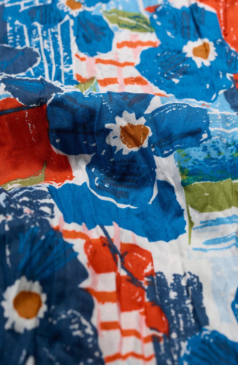 Seasalt Cornwall Larissa Floral Organic Cotton Button-Up Shirt, Alternate, color, Table Sketch Chalk