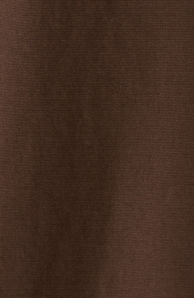 Fear of God Essentials Cotton Canvas Overshirt, Alternate, color, Brown