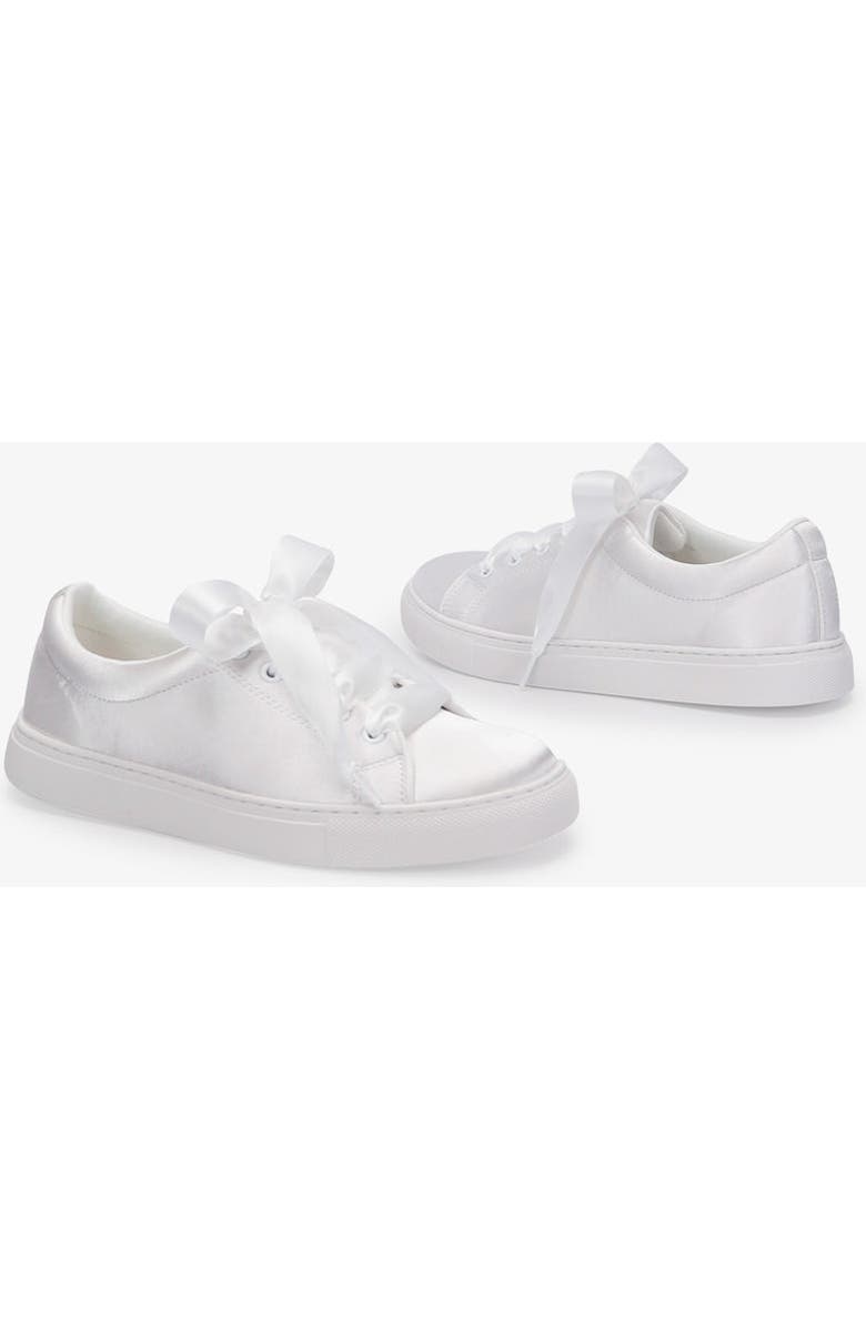 Kailee P Lucy Satin Wedding Platform Sneakers, Alternate, color, White