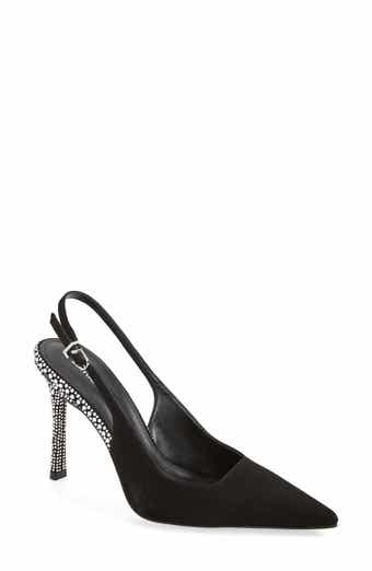 Larroudé Kaitlan Crystal Slingback Pointed Toe Pump