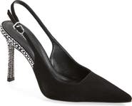 Larroudé Kaitlan Crystal Slingback Pointed Toe Pump