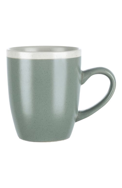Stone Lain Serenity Stoneware 4-piece Mug Set In Green
