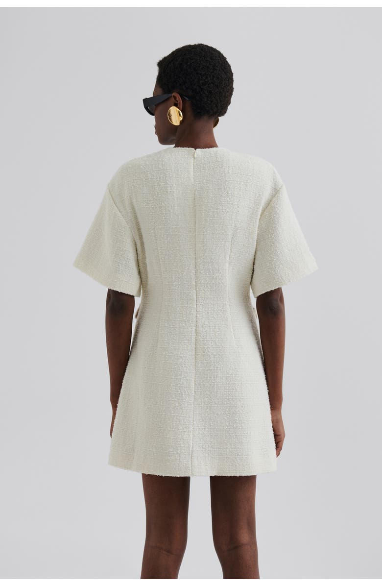 Malina Rayna Boucle Short Sleeve Mini Dress, Alternate, color, Vanilla