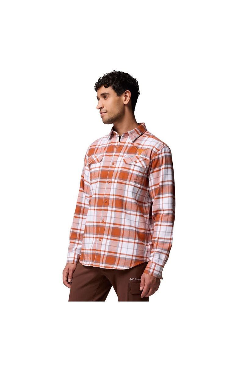 Columbia Men's Columbia  Texas Orange Texas Longhorns Flare Gun Omni-Wick Flannel Long Sleeve Button-Up Shirt, Alternate, color, Orange