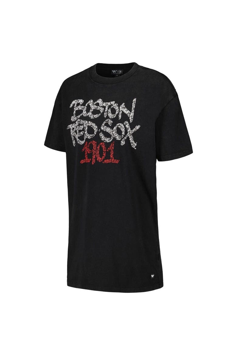 Women's The Wild Collective Black Boston Red Sox T-Shirt Dress, Alternate, color, Black