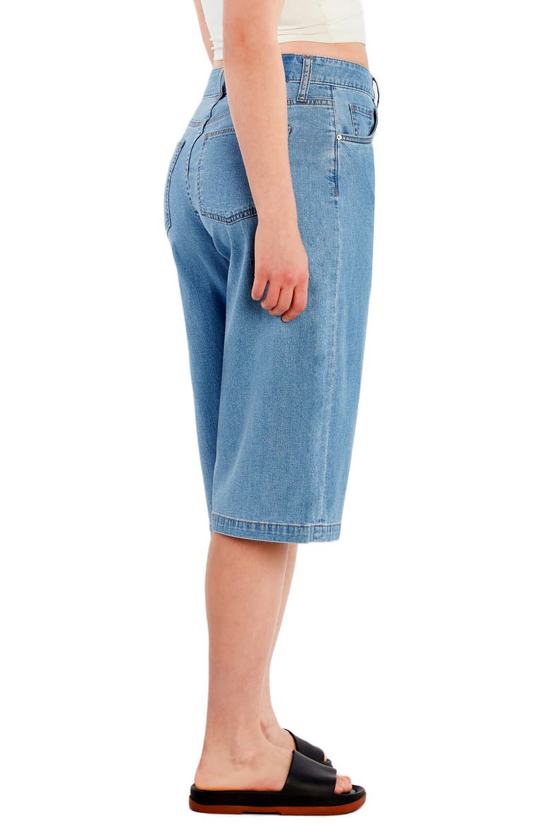 Mid Rise Relaxed Long Denim Shorts, Alternate, color, LIGHT DENIM