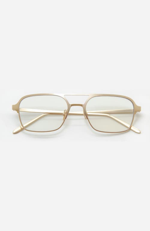 Indy Jimmy Aviator Blue Light Eyeglasses In Gold