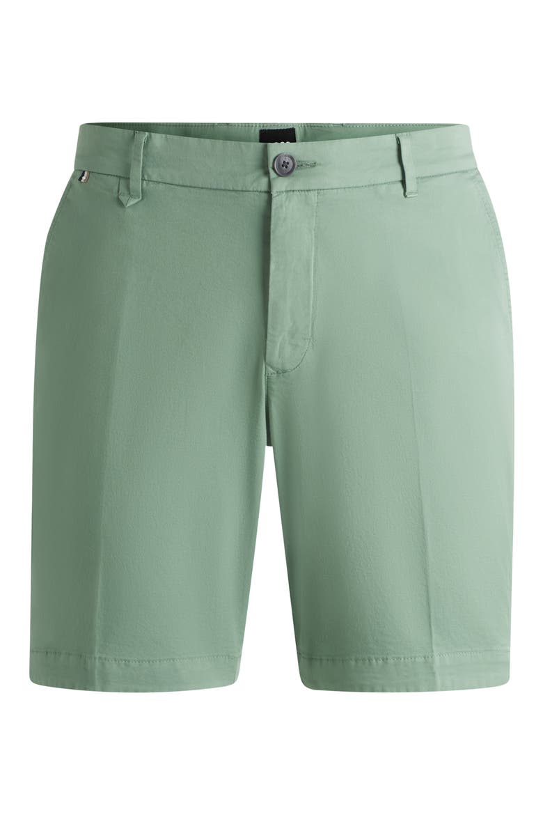 Slice Stretch Cotton Shorts, Alternate, color, OPEN GREEN
