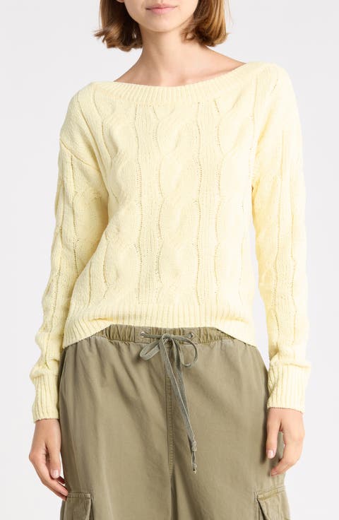 Chenille Cable Knit Sweater