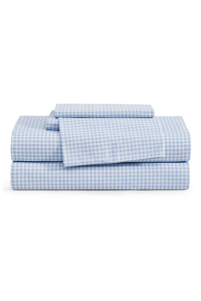 Gardena Check Sheet Set, Main, color, WHITE/ BOATHOUSE BLUE