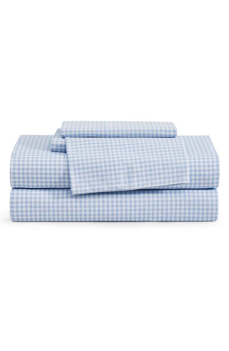 Tommy Hilfiger Gardena Check Sheet Set, Main, color, White/ Boathouse Blue