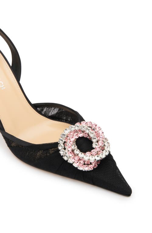 Shop Mach&mach Mach & Mach Galaxy Pointed Toe Slingback Pump In Black
