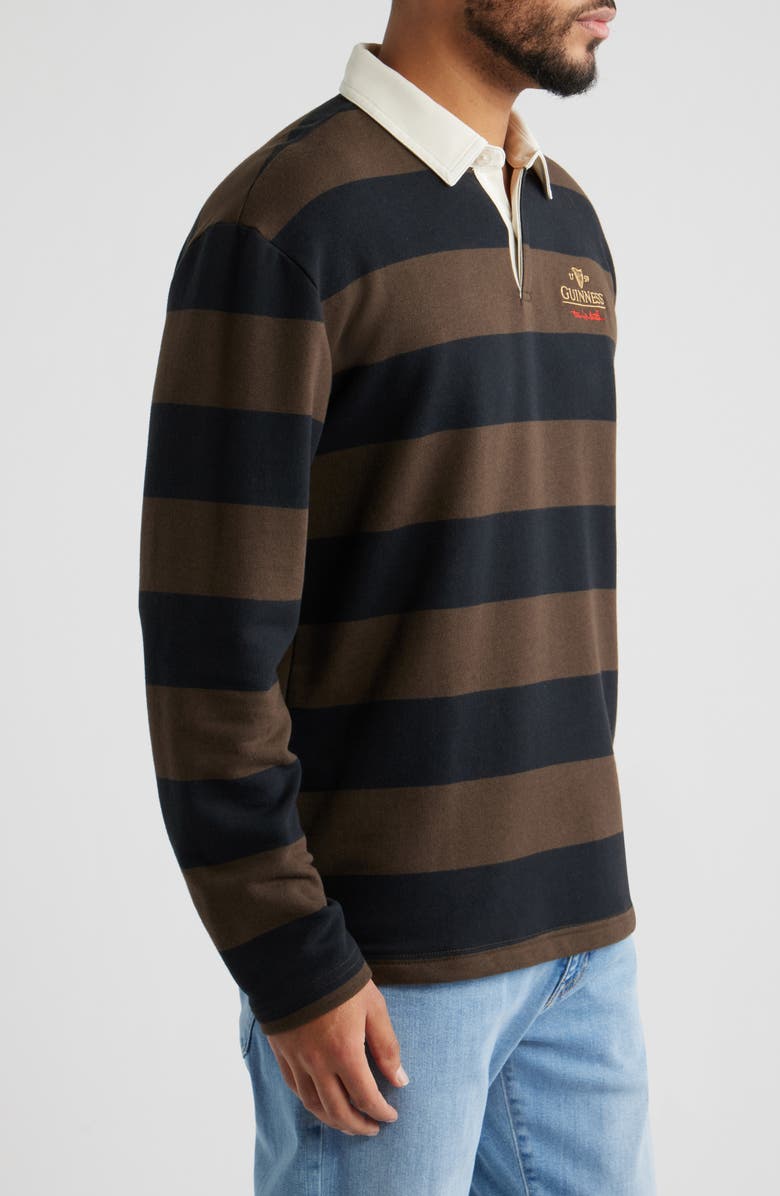 TravisMathew x Guinness Dark Cascade Rugby Shirt, Alternate, color, Demitasse