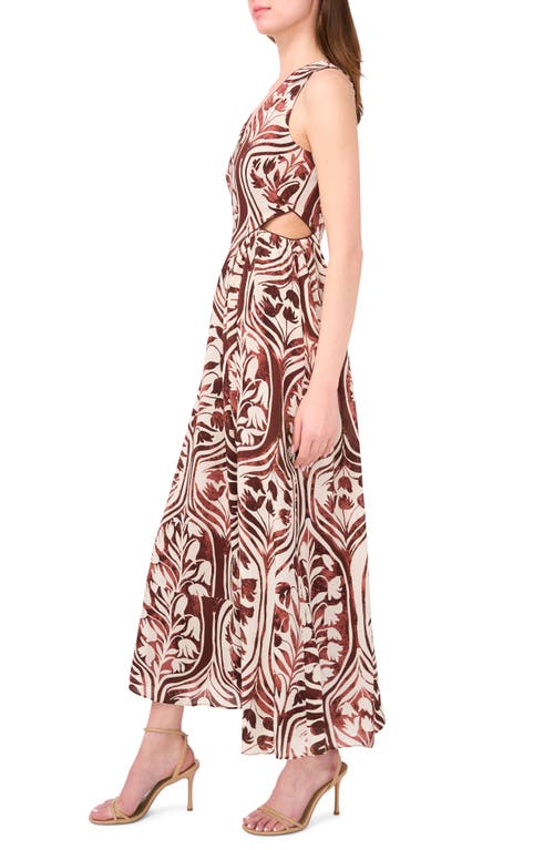 Parker The Camila Cutout Midi Dress In Brown