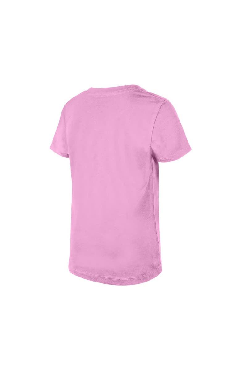 New Era Girls Youth New Era Pink Chicago Bears Flip Sequins V-Neck T-Shirt, Alternate, color, 