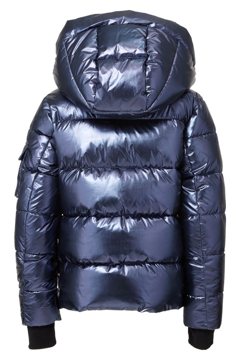 Kids' Ella Glossy Puffer Jacket, Alternate, color, SPACE