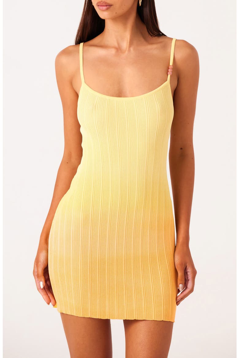Odessa Ombré Variegated Rib Minidress, Alternate, color, MANGO OMBRE