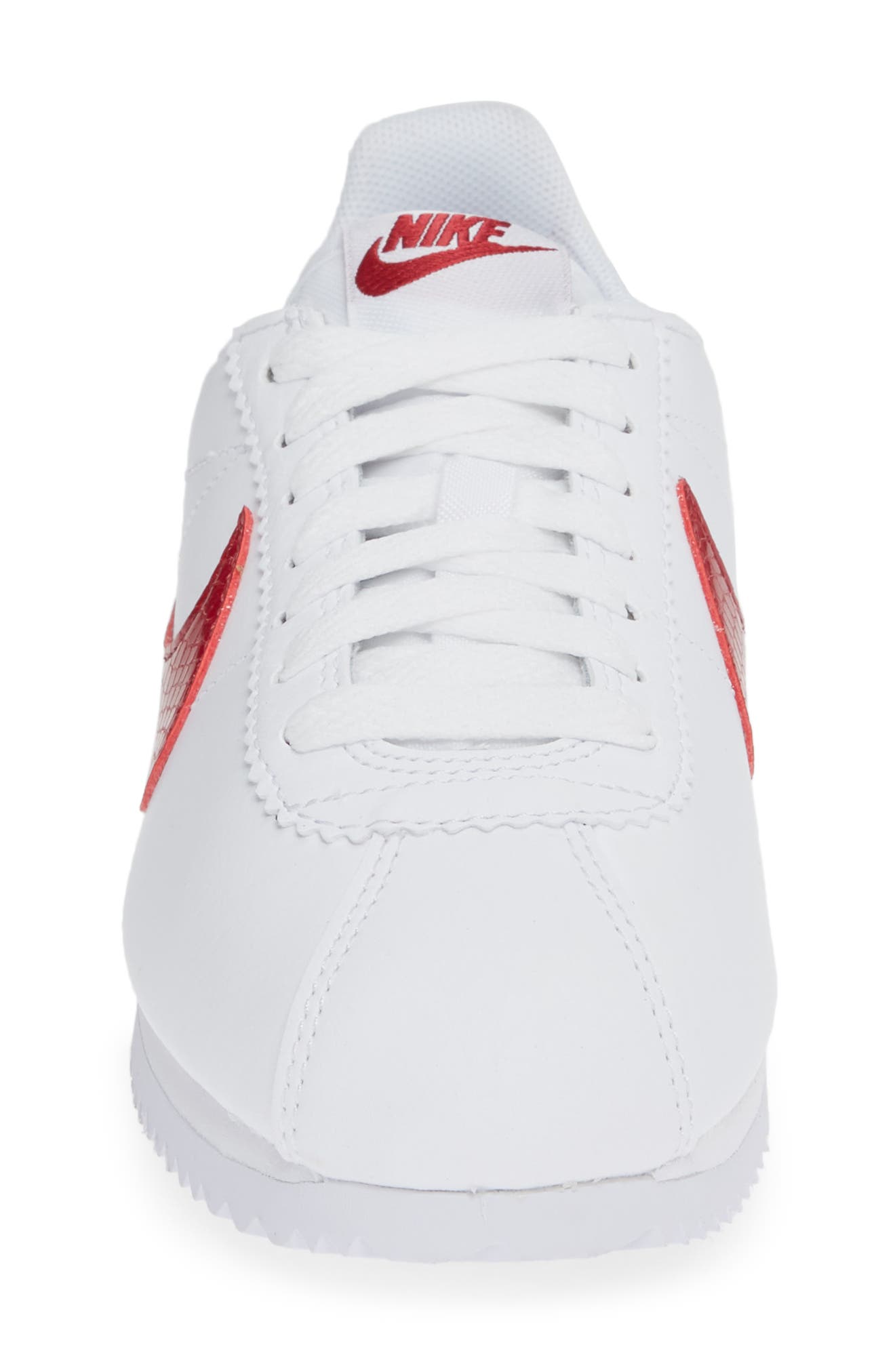 Classic Cortez Sneaker, Alternate, color, WHITE/ RED CRUSH
