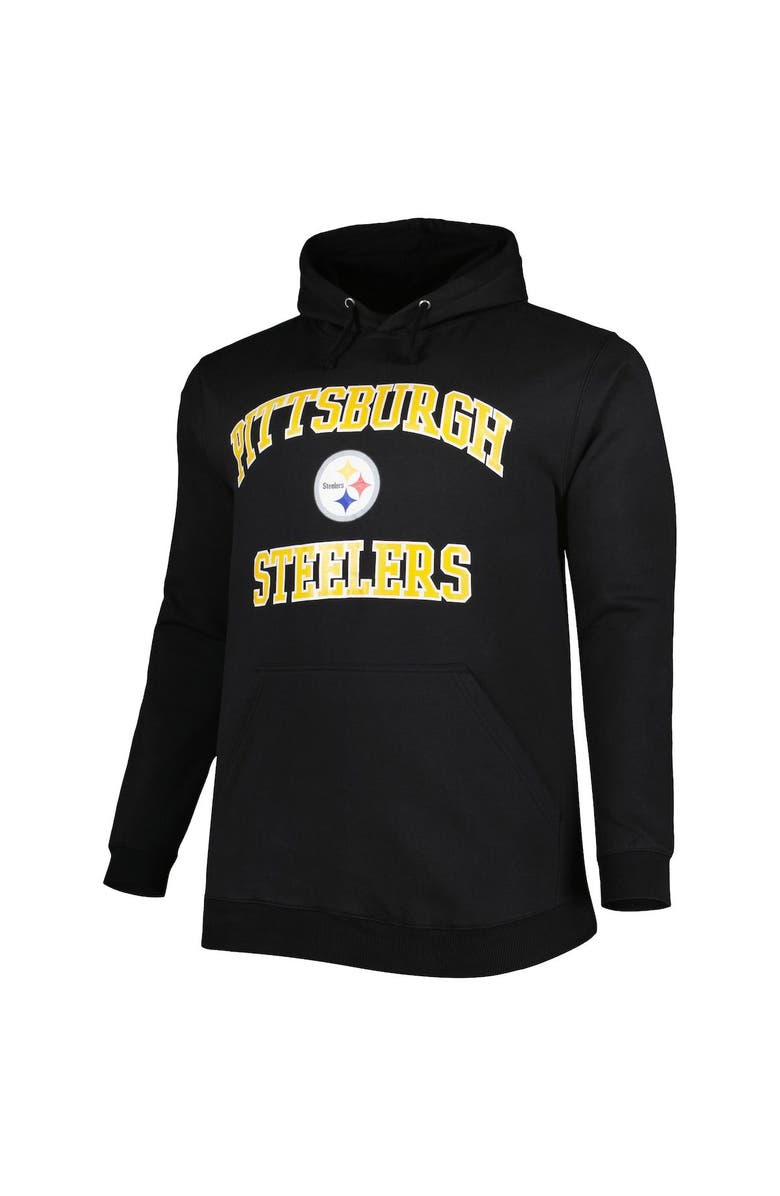 PROFILE Men's T.J. Watt Black Pittsburgh Steelers Big & Tall Fleece Name & Number Pullover Hoodie, Alternate, color, 