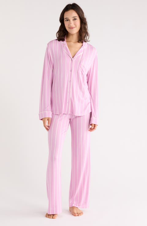 Tranquility Long Sleeve Shirt & Pants Pajamas (Regular & Plus)