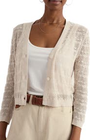 Seasalt Cornwall Sweet Day Pointelle Organic Cotton Cardigan