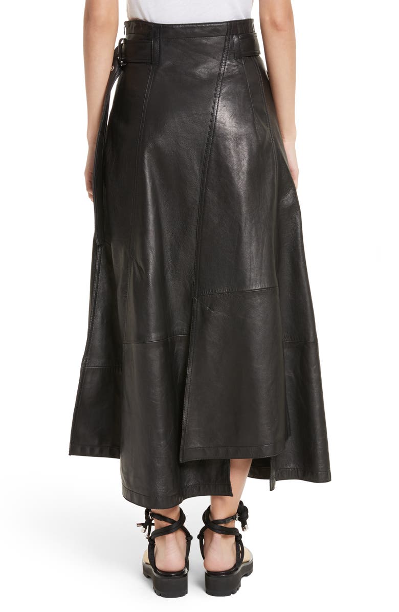 3.1 Phillip Lim Leather Utility Skirt, Alternate, color,
