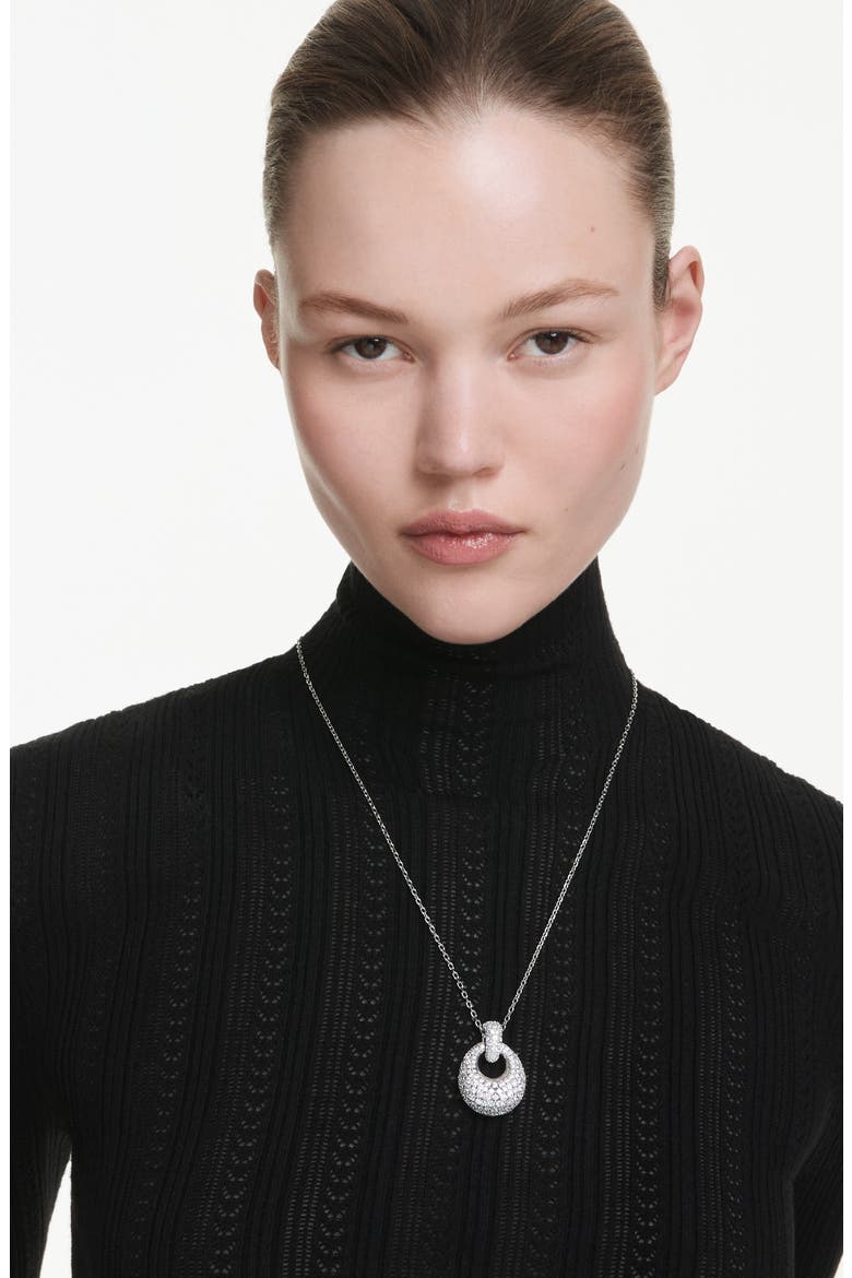 Sublima Crystal Pendant Necklace, Alternate, color, WHITE/ SILVER