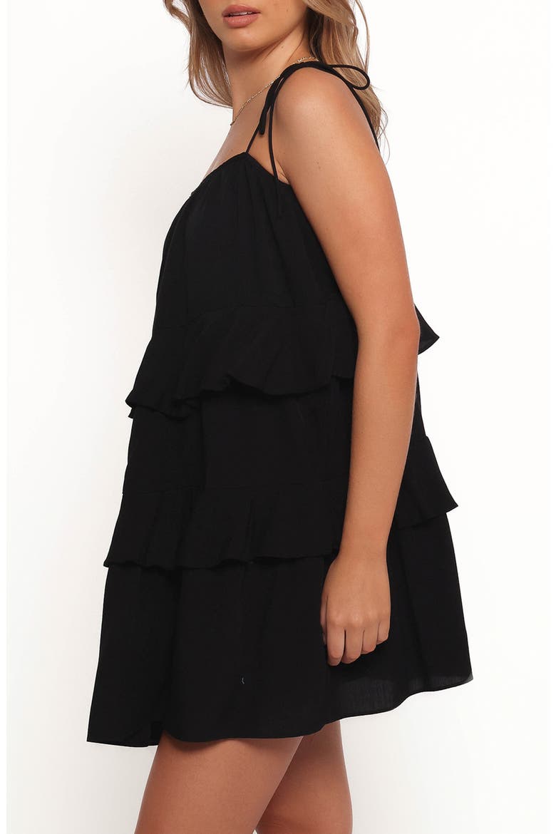 Mylo Tiered Minidress, Alternate, color, BLACK