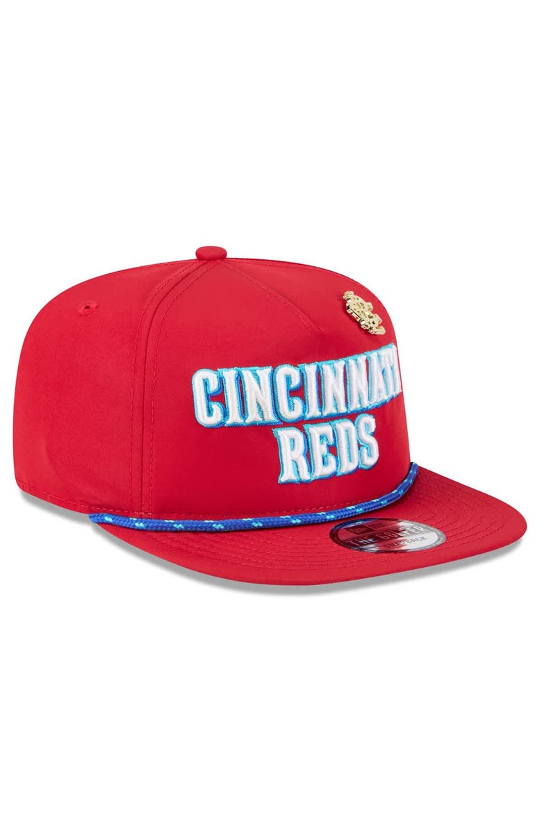 Men's New Era  Red Cincinnati Reds 2025 Big League Chew Golfer Snapback Hat, Alternate, color, Red