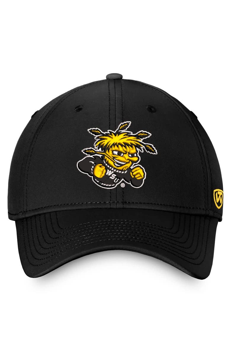 TOP OF THE WORLD Men's Top of the World Black Wichita State Shockers Reflex 2.0 Logo Flex Hat, Alternate, color, Black