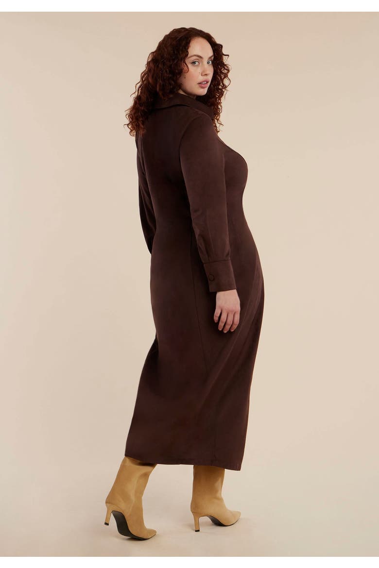 Suede Shirt Dress, Alternate, color, CHOCOLATE TORTE