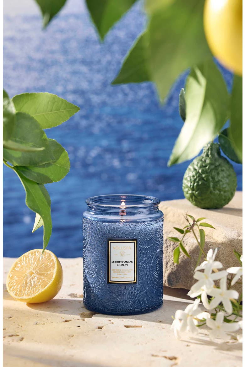 Mediterranean Lemon Small Jar Candle, Alternate, color, MEDITERRANEAN LEMON