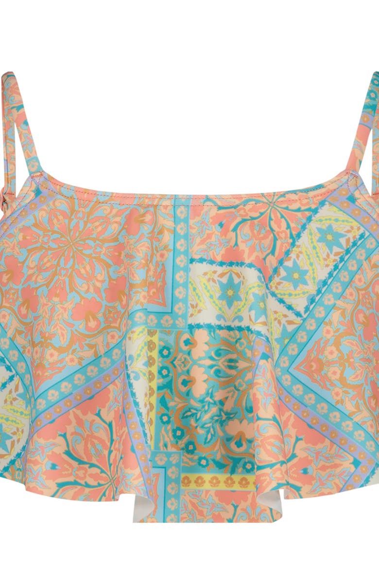 Billabong Kids' Girls Take It Back Ruffle Two-Piece Swimsuit, Alternate, color, Desert Flower