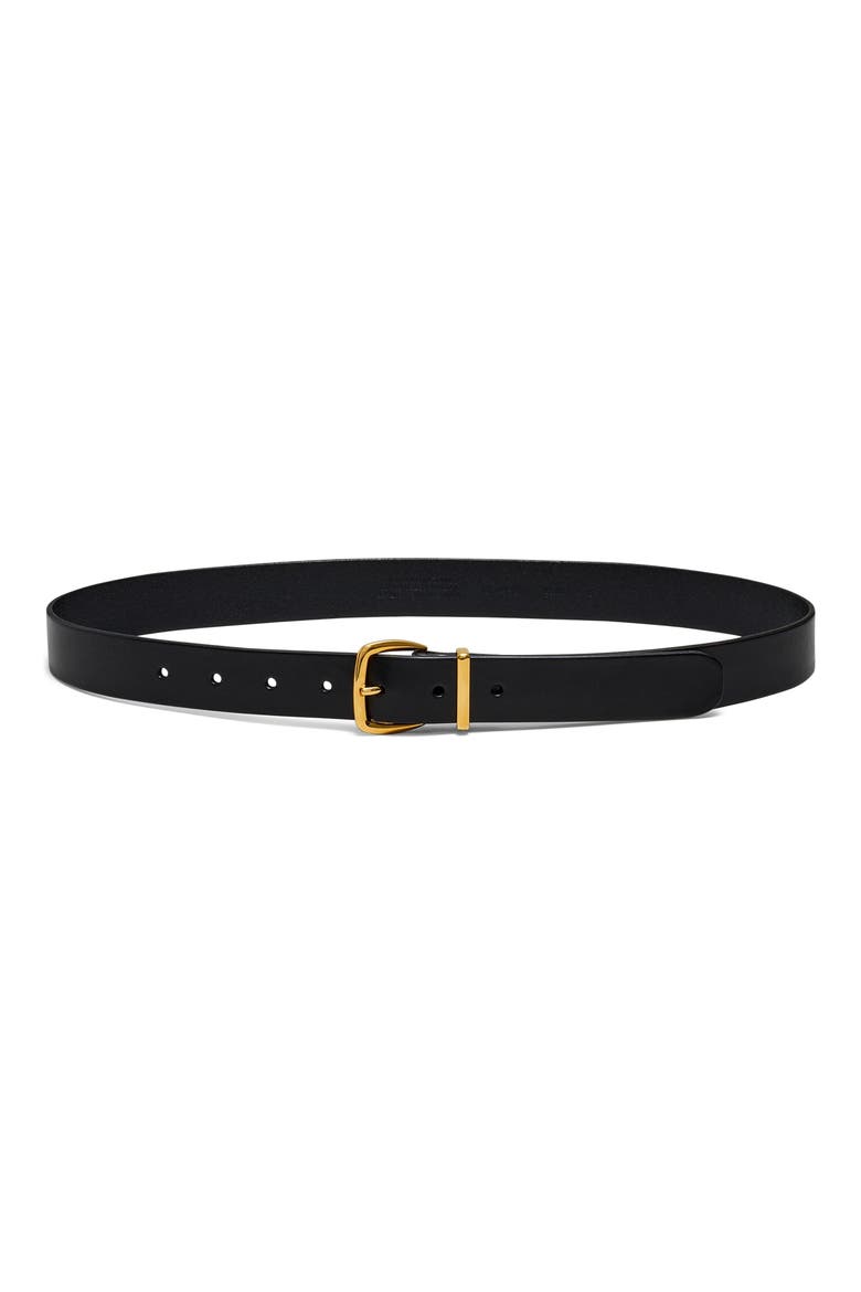The Essential Leather Belt, Main, color, TRUE BLACK