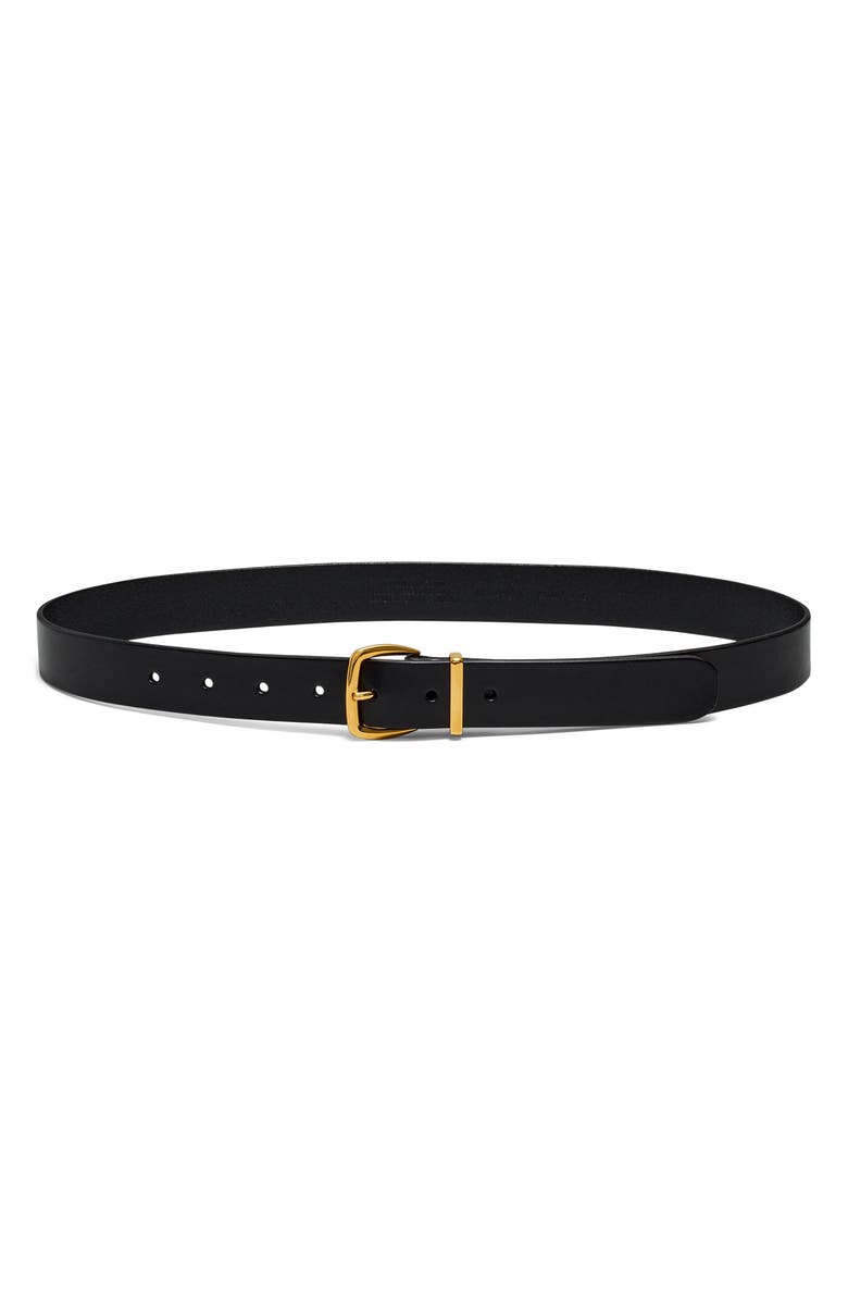 Madewell The Essential Leather Belt, Main, color, True Black
