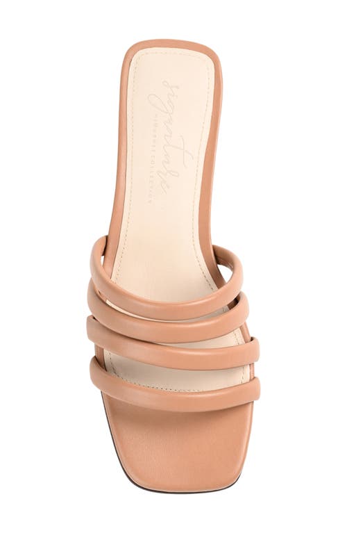 Journee Collection Cenci Strappy Slide Sandal In Mocha