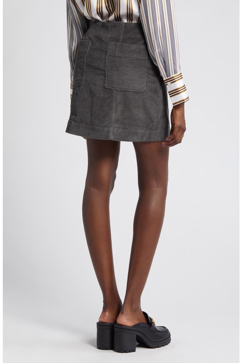 Corduroy Miniskirt, Alternate, color, GREY THUNDERSTORM