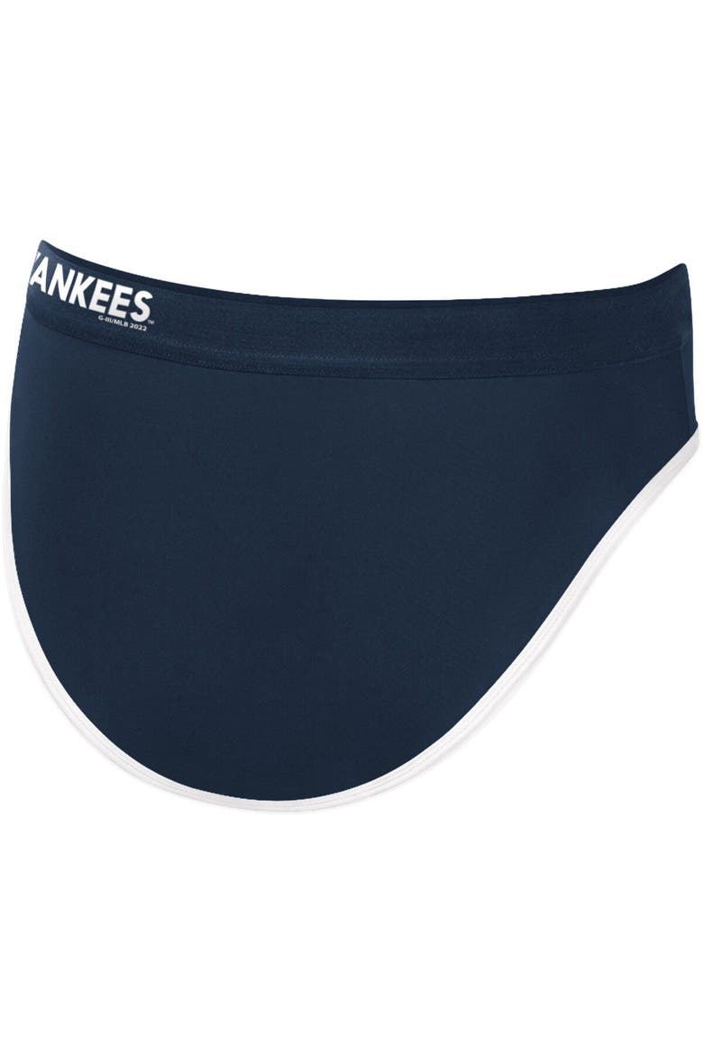 Women's G-III 4Her by Carl Banks Navy New York Yankees Southpaw Bikini Bottom, Alternate, color, Navy