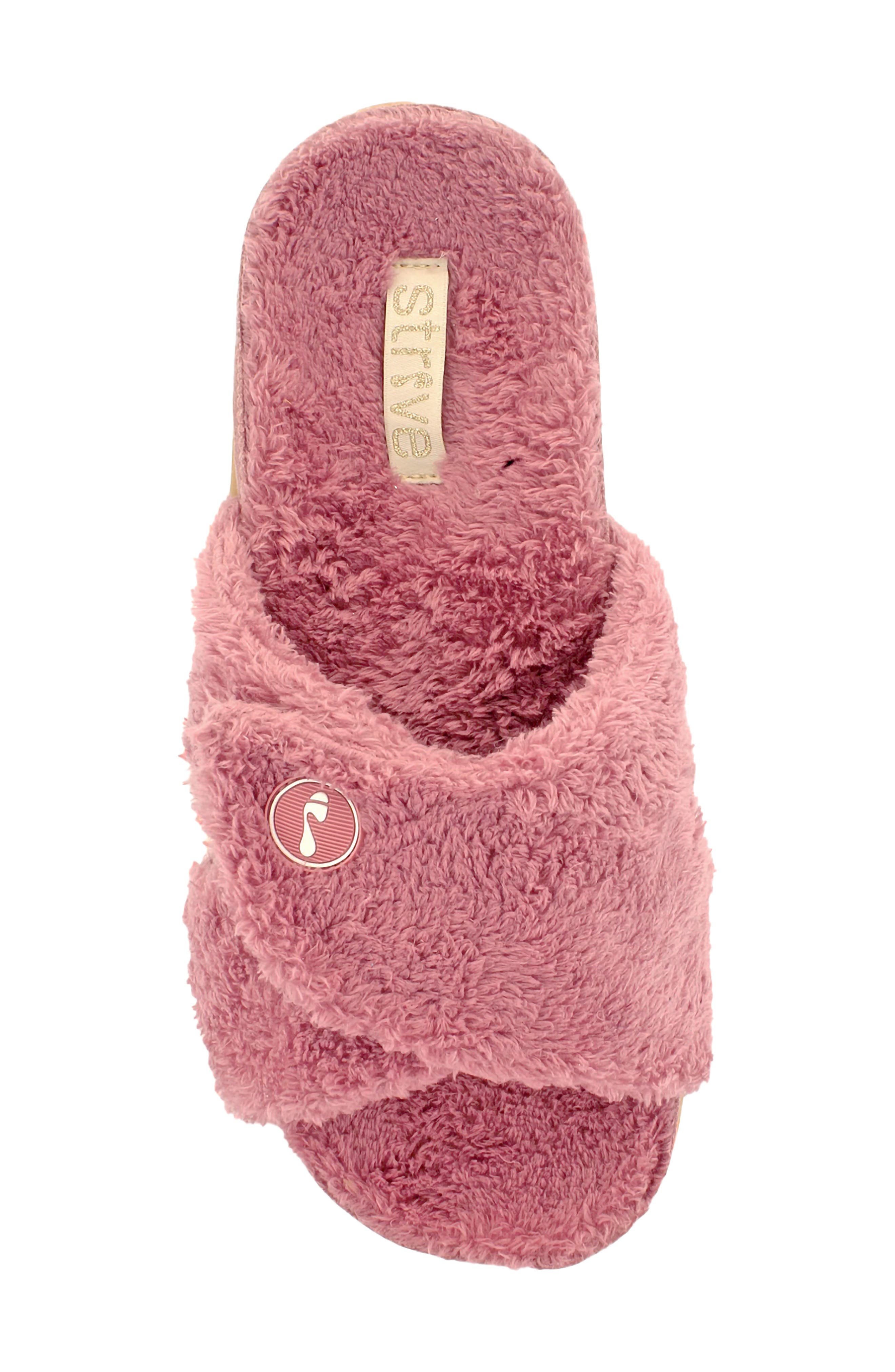Zoey Faux Fur Slipper, Alternate, color, HEATHER