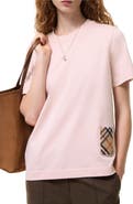 Burberry Check Label Cotton T-shirt