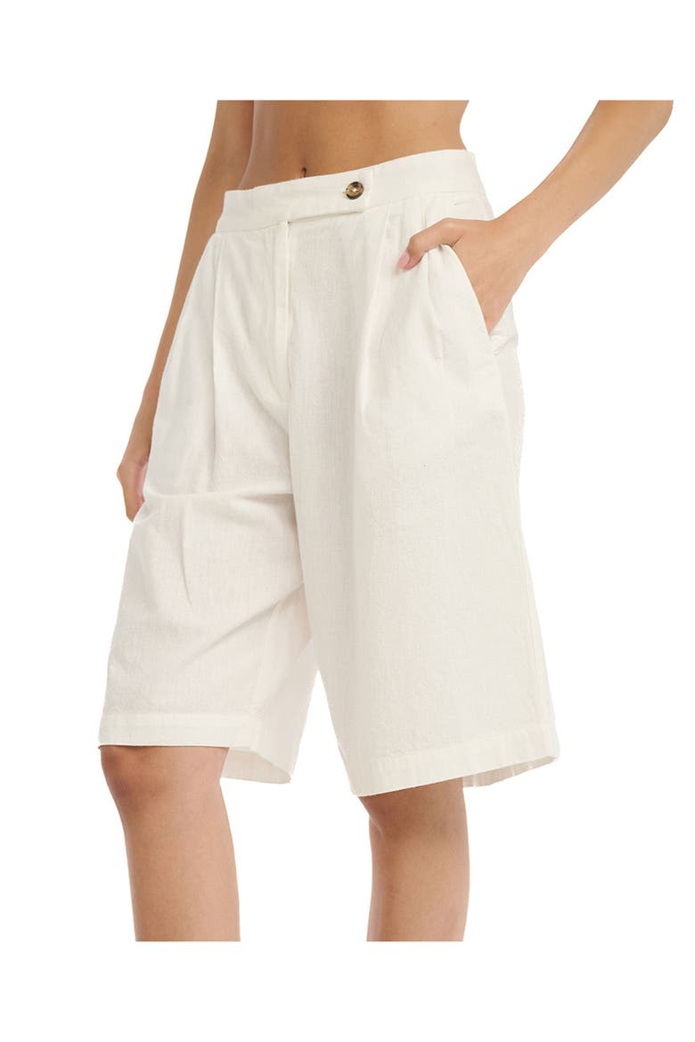 Resort Coastal Long Bermuda Shorts, Main, color, White