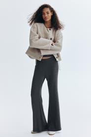 H&M Flared Fine-knit Trousers