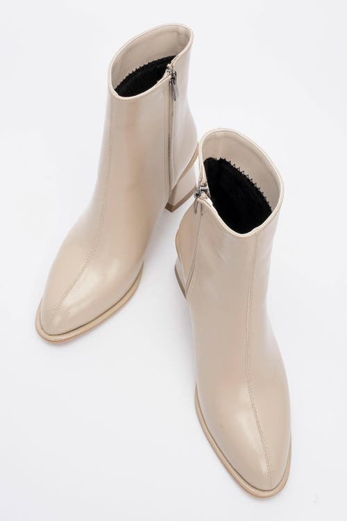 Prologue Shoes Maura Block Heel Boot In Brown