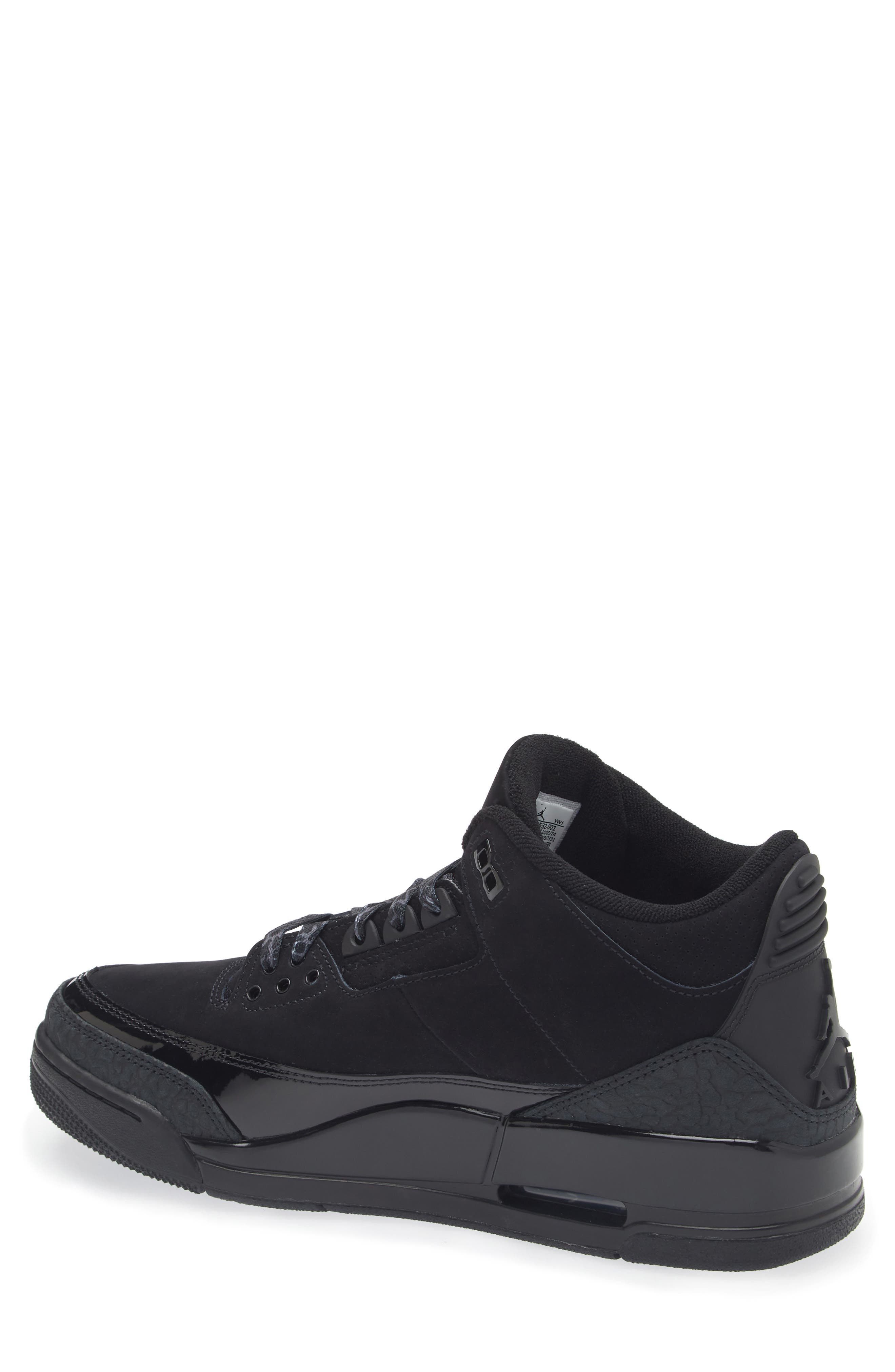 Air Jordan 3 Retro Basketball Sneaker, Alternate, color, BLACK/ DARK CHARCOAL/ WHITE