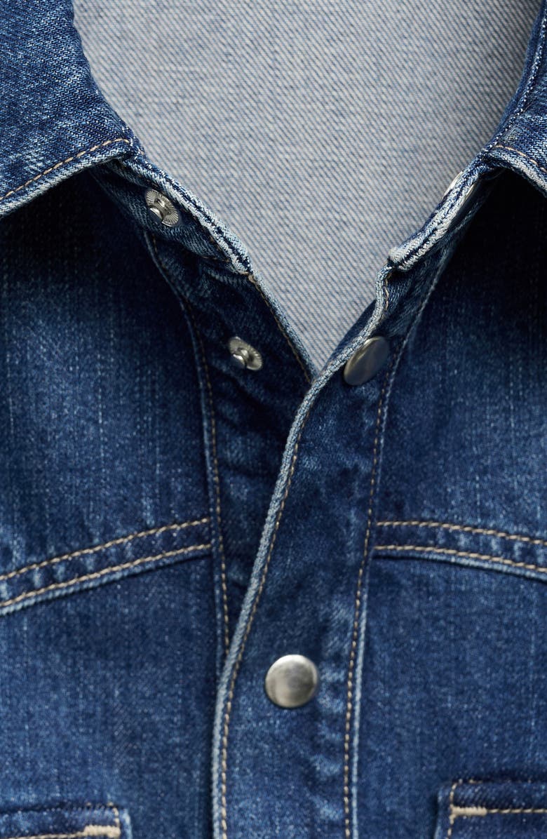 MANGO Oversize Denim Shirt, Alternate, color, 