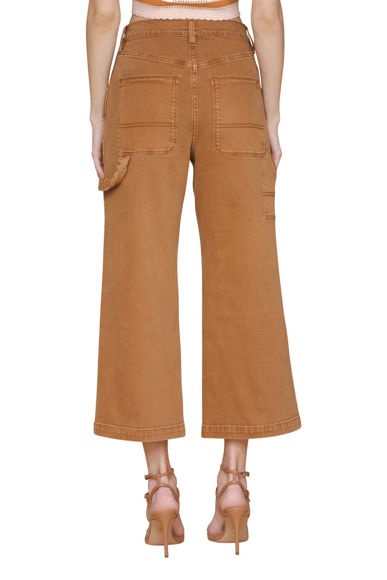 Drawstring Waist Crop Carpenter Pants, Alternate, color, SANTA FE UMBER WASH