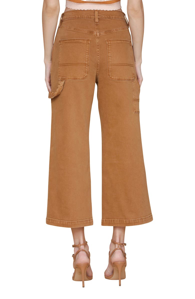 Avec Les Filles Drawstring Waist Crop Carpenter Pants, Alternate, color, Santa Fe Umber Wash