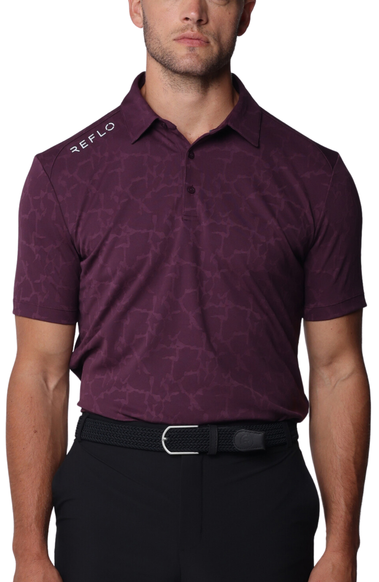 Reflo Yamuna 100% Recycled Material Polo, Main, color, Marron Red